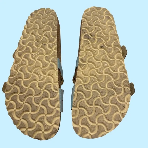 Birkenstock Blue Sandals with Cork Footbed and Metallic Straps - Picture 6 of 10